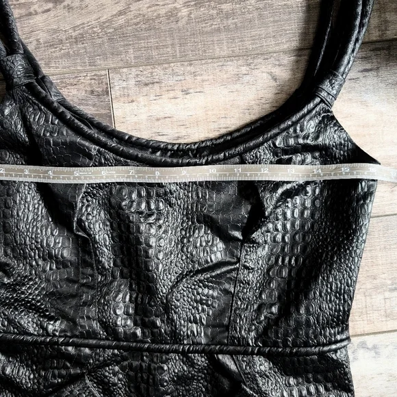 Yoana biraschi faux croc leather dress A2-1007 - Picture 5 of 6